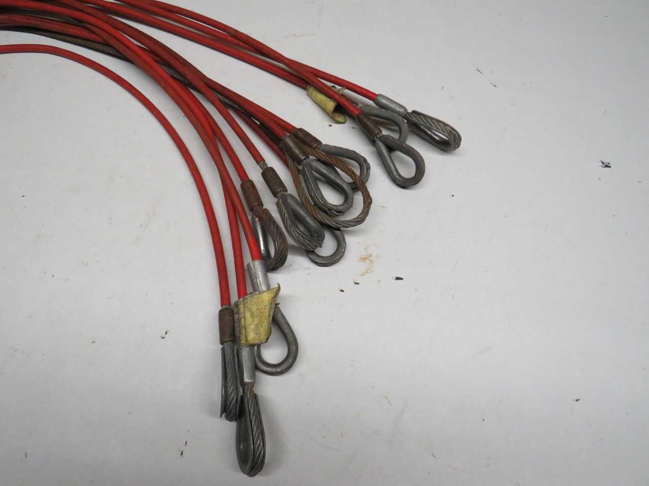 LOT OF 12 ASSORTED 3' CABLE SLINGS - LIFTING EQUIPMENT