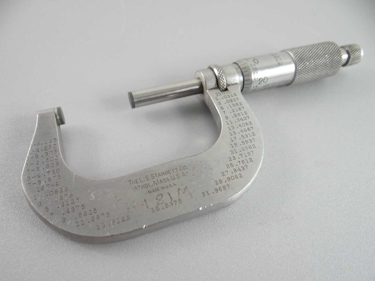 BROWN & SHARPE 1"-2" MICROMETER CARBIDE FACED NO1212 - MISCELLANEOUS