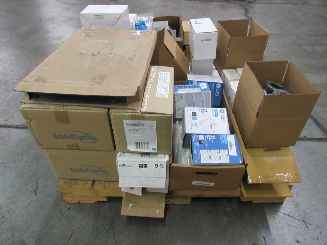 Pallet of 148x Assorted Electric Fans, Lights, LEDs, Electric Motors, Cables & More - ELECTRIC MOTORS