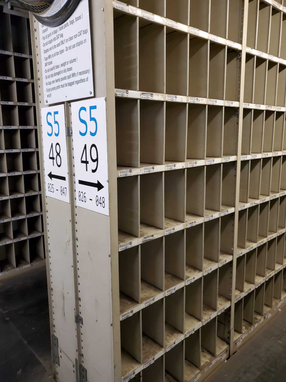 550 sections of 18” deep x 36” x 8’ high Heavy-Duty Steel Shelving - SHELVING