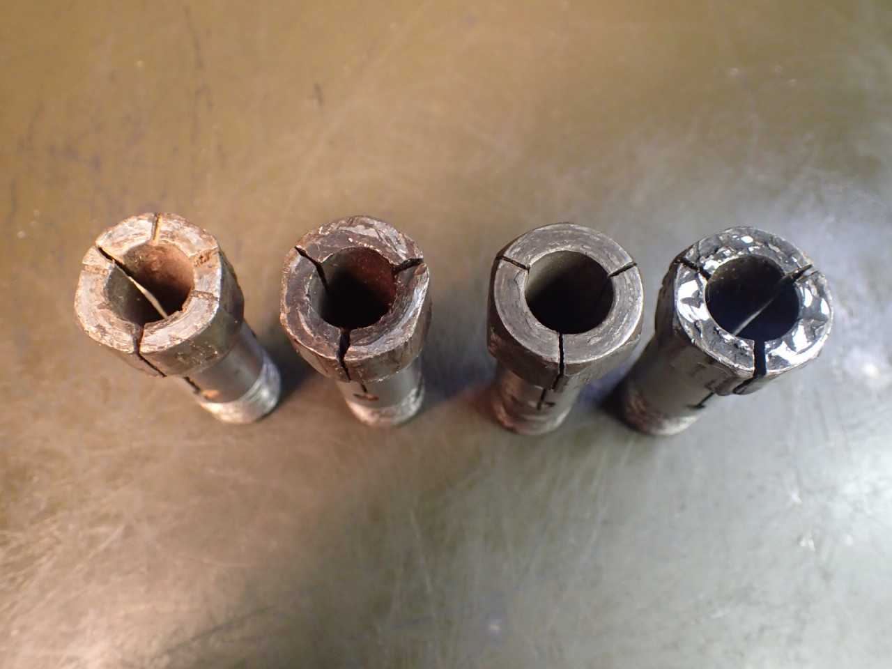 4 Piece Lot of 7/8" Hex Head Collets: Procunier (?) Used in Good Condition - HOLEMAKING TOOLS