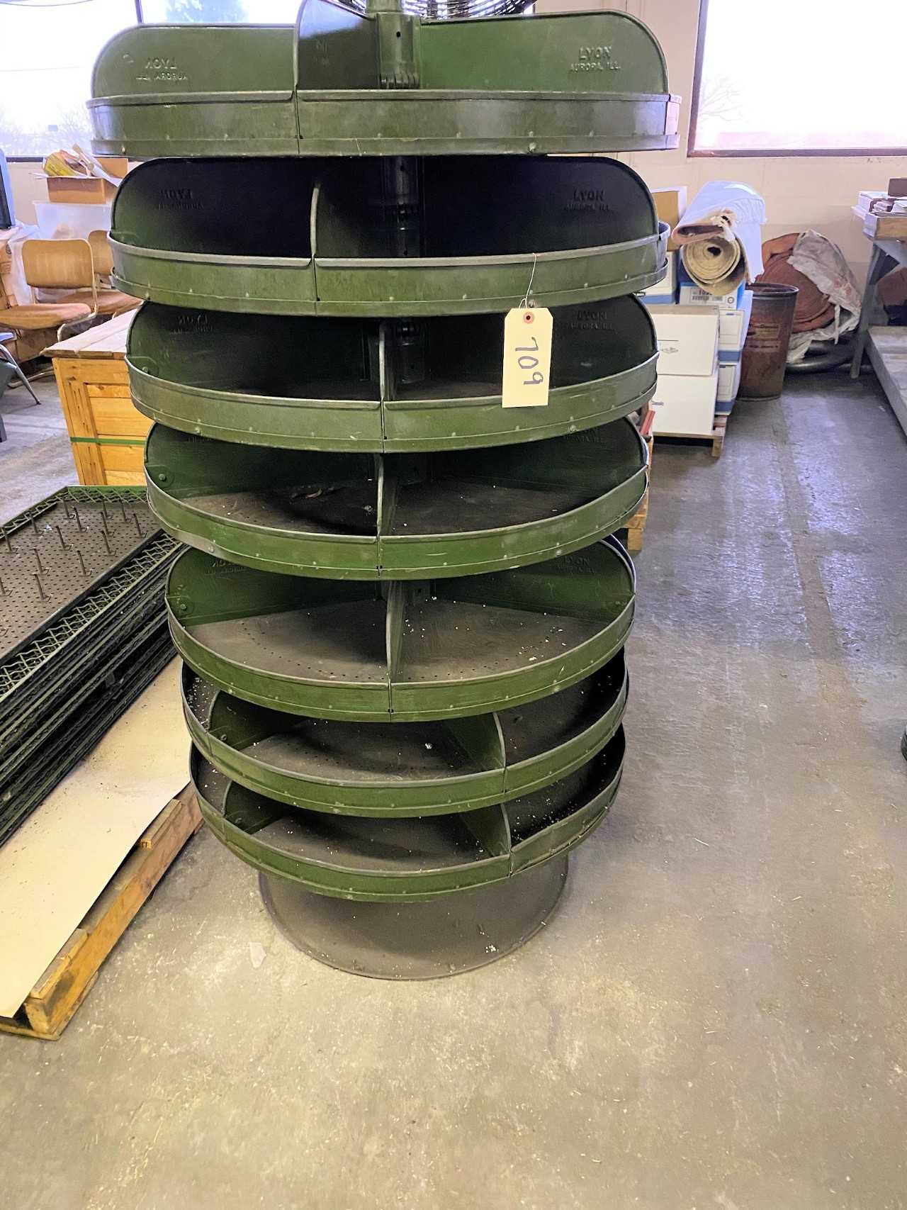 Pedestal Style Rotary Bin - ELECTRIC POWER TOOLS Pedestal Style Rotary Bin - ELECTRIC POWER TOOLS