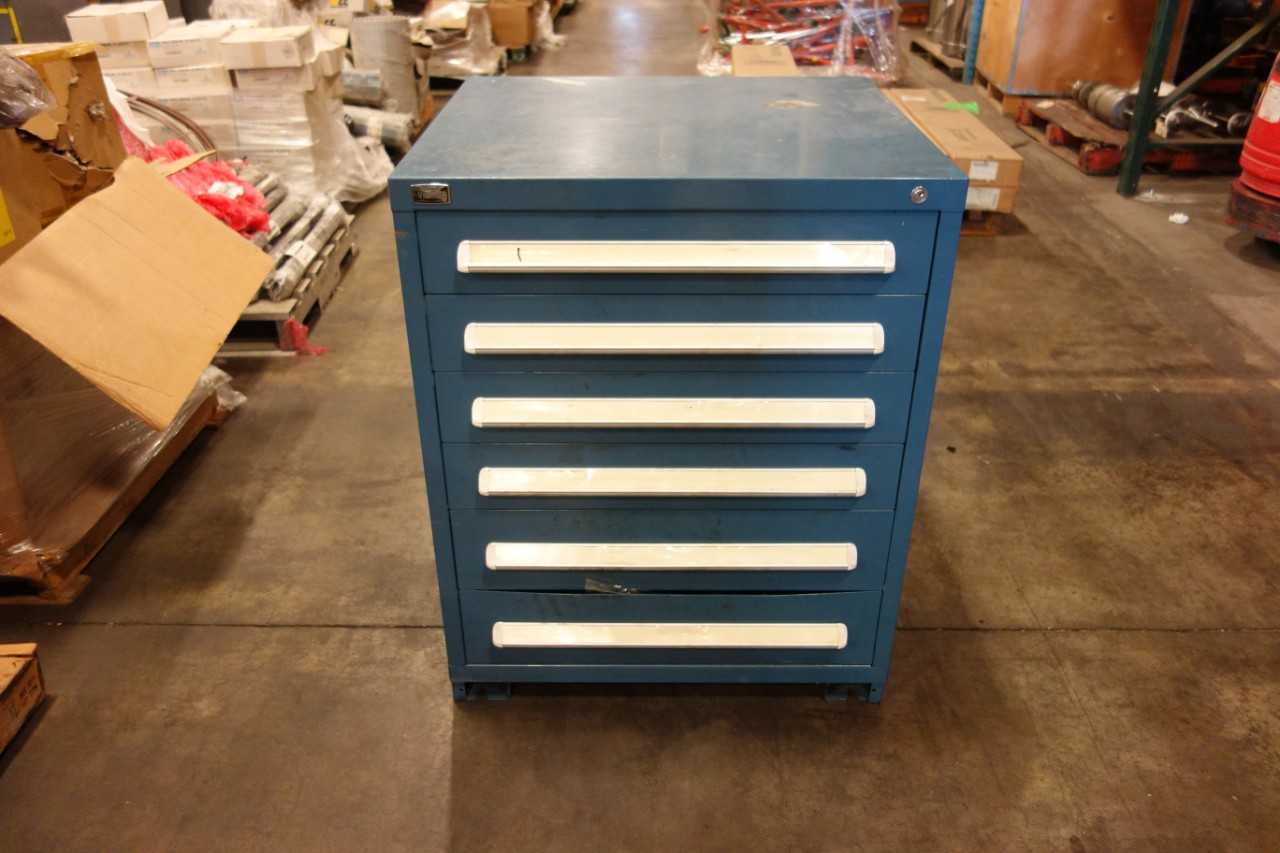 VIDMAR 6 DRAWER CABINET WITH CONTENTS - TOOL STORAGE