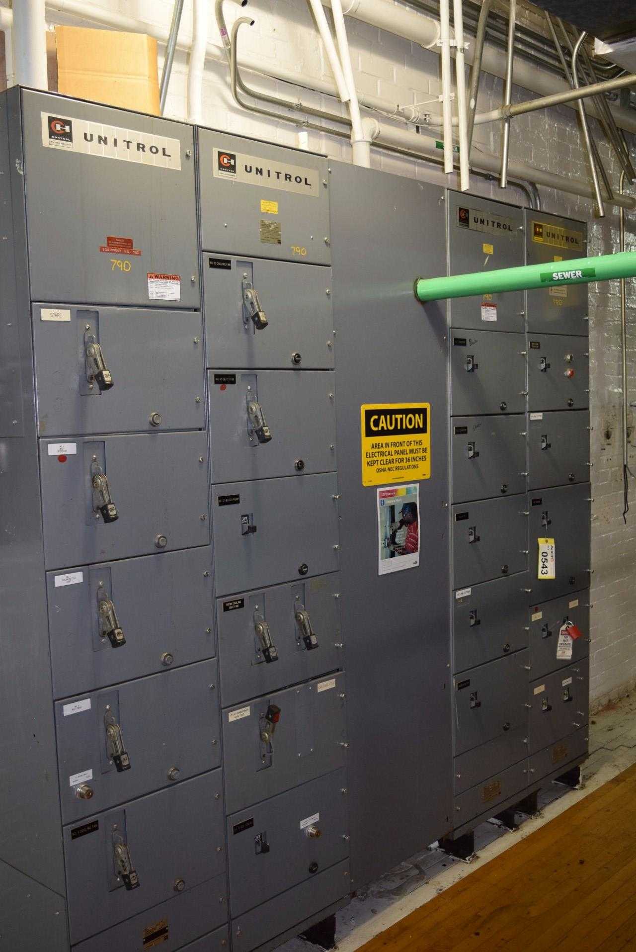 CUTLER HAMMER 4 SECTION MOTOR CONTROL CENTER - MISCELLANEOUS