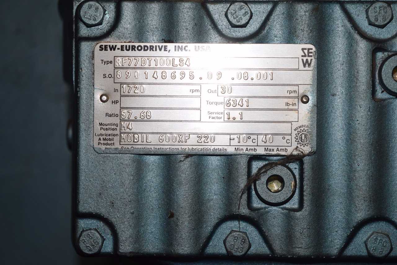 SEW EURODRIVE 3HP 57.68:1 GEAR MOTOR - MISCELLANEOUS
