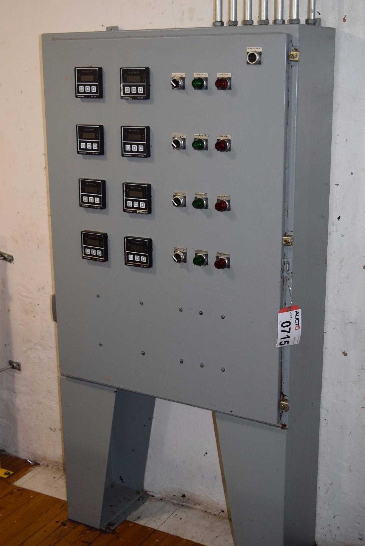 CONTROL CABINET WITH 8 PALOW MIC 2000 TEMPERATURE CONTROLS AND PUSH BUTTONS - MISCELLANEOUS CONTROL CABINET WITH 8 PALOW MIC 2000 TEMPERATURE CONTROLS AND PUSH BUTTONS - MISCELLANEOUS