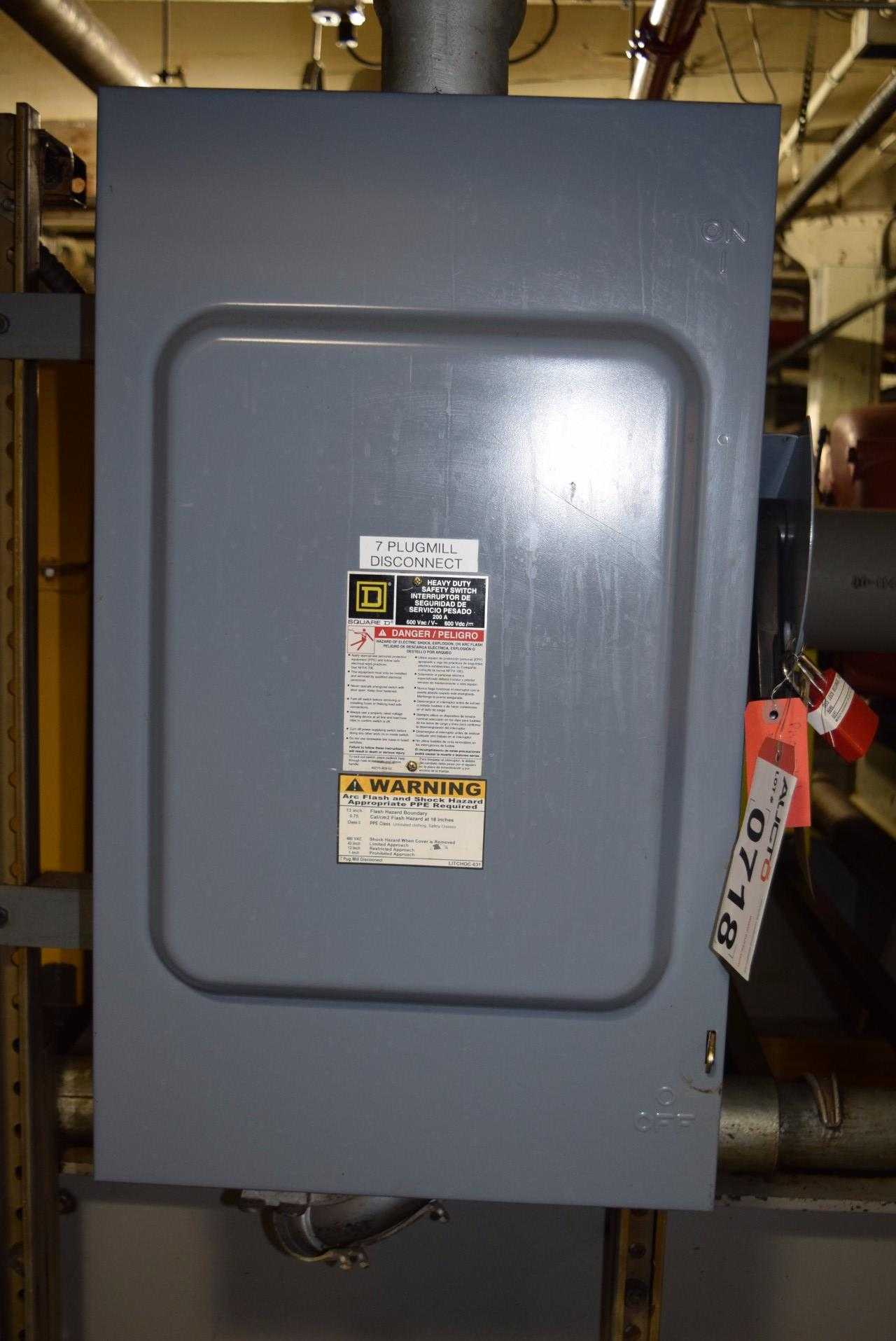 SQUARE D 200 A DISCONNECT SWITCH - MISCELLANEOUS SQUARE D 200 A DISCONNECT SWITCH - MISCELLANEOUS
