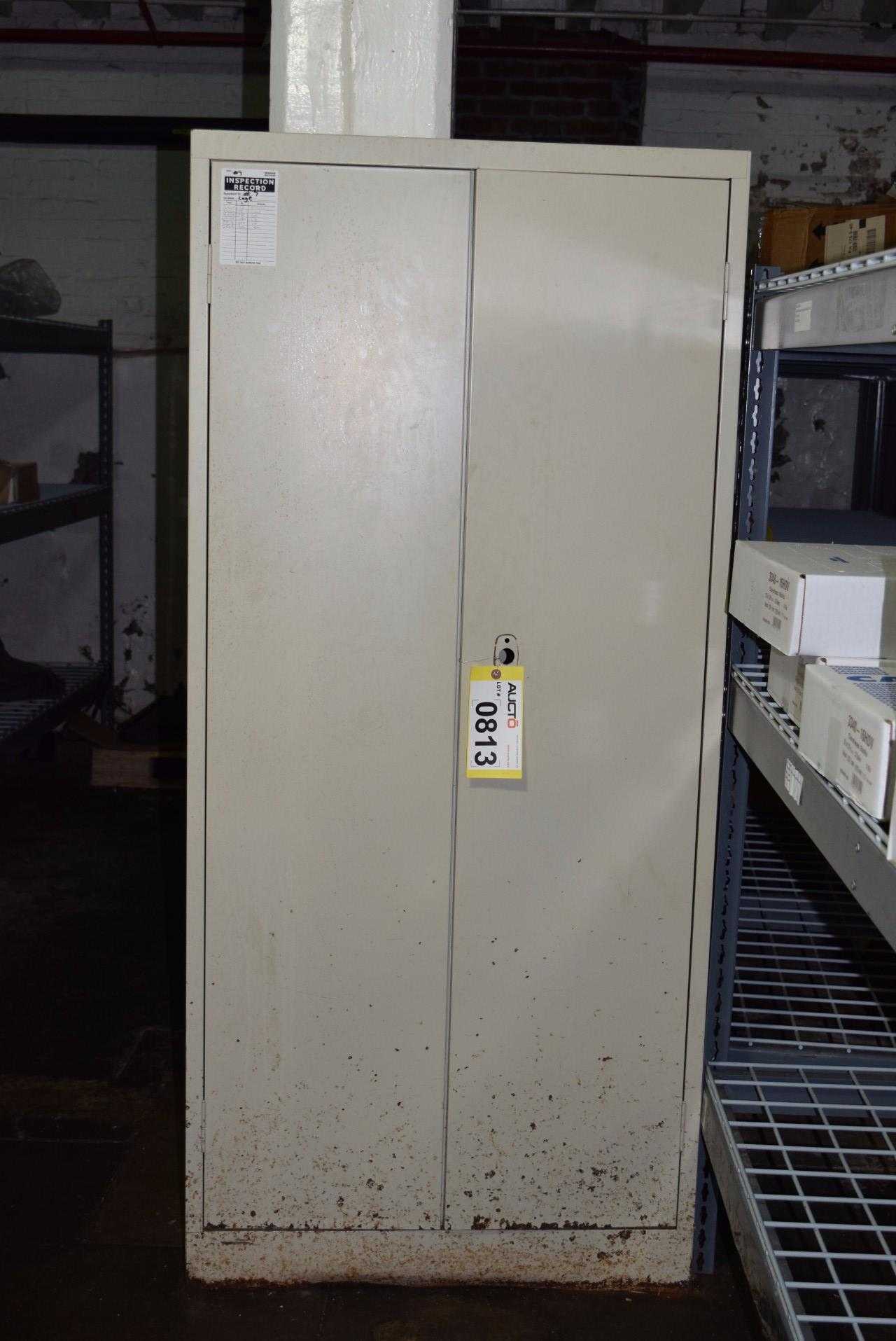 STEEL CABINET(30" X 66" X 15") WITH CONTENTS - ASSORTED TAPE - MISCELLANEOUS STEEL CABINET(30" X 66" X 15") WITH CONTENTS - ASSORTED TAPE - MISCELLANEOUS