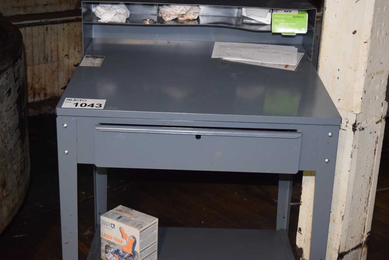 STEEL WORKERS DESK WITHOUT CONTENTS ~3 X 2.5 X 5' - MISCELLANEOUS