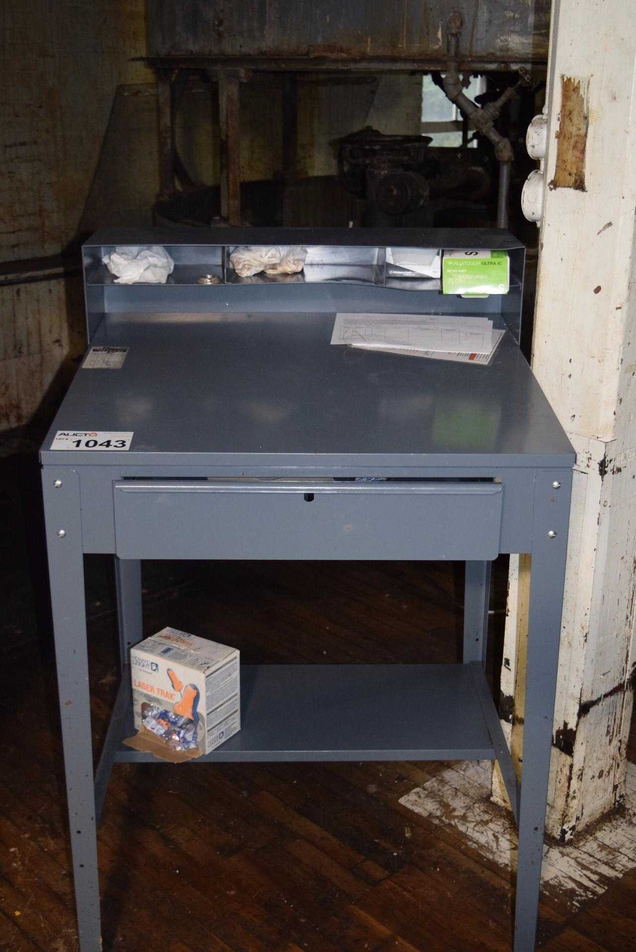 STEEL WORKERS DESK WITHOUT CONTENTS ~3 X 2.5 X 5' - MISCELLANEOUS STEEL WORKERS DESK WITHOUT CONTENTS ~3 X 2.5 X 5' - MISCELLANEOUS
