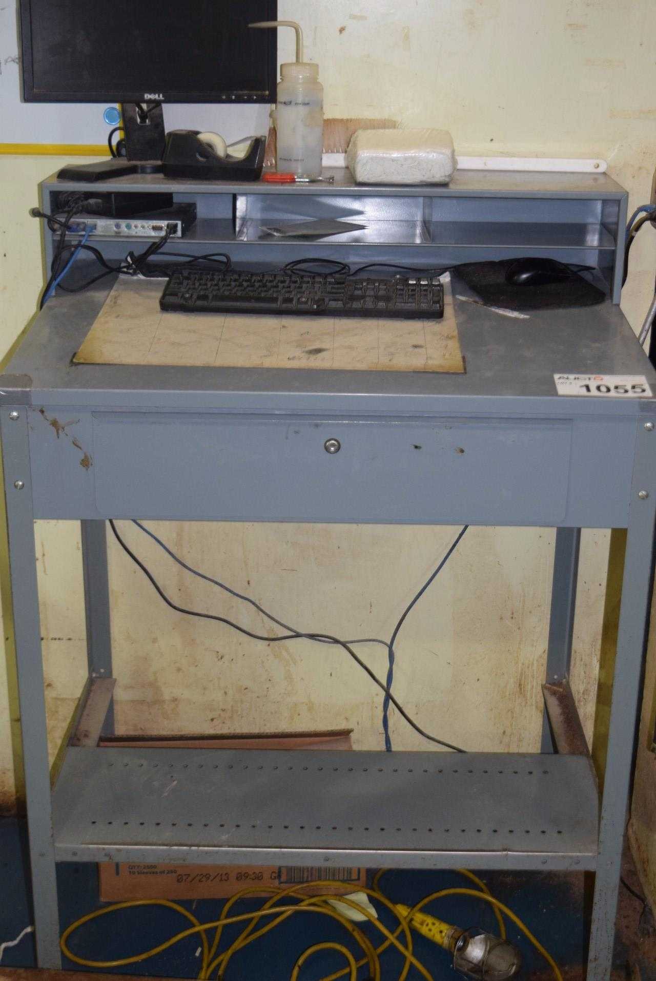 STEEL WORKERS DESK WITHOUT CONTENTS ~3 X 2.5 X 5' - MISCELLANEOUS