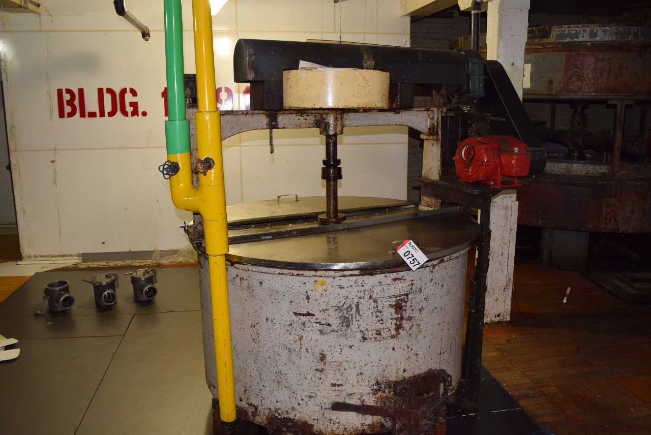 STAINLESS JACKETED MIXER WITH 5 HP GEAR MOTOR APPROX 60"X32" - MISCELLANEOUS
