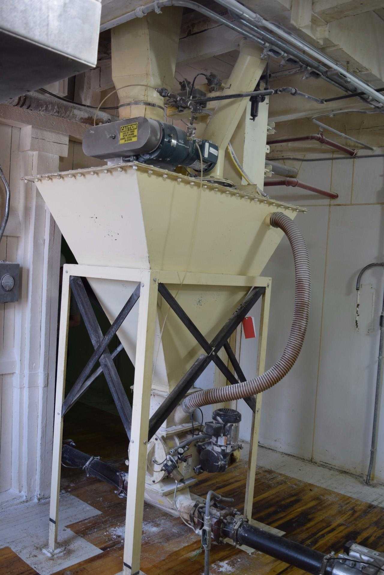 CAMCORP HOPPER BIN WITH 2 X SNOOT ROTARY VALVES AND GEAR MOTORS - MISCELLANEOUS CAMCORP HOPPER BIN WITH 2 X SNOOT ROTARY VALVES AND GEAR MOTORS - MISCELLANEOUS