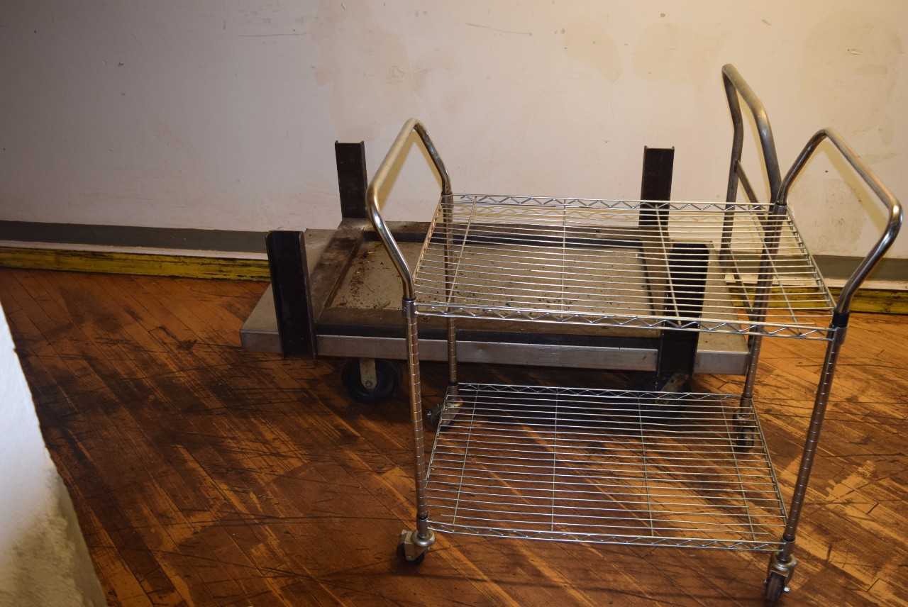 LOT OF 2 STEEL ROLLING CARTS - MISCELLANEOUS