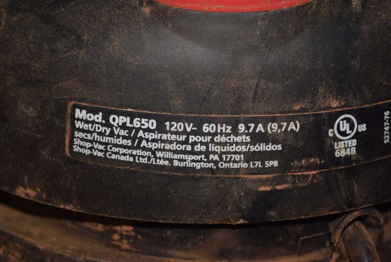 SHOP VAC 10 GAL. 6.5 HP VACUUM CLEANER - MISCELLANEOUS