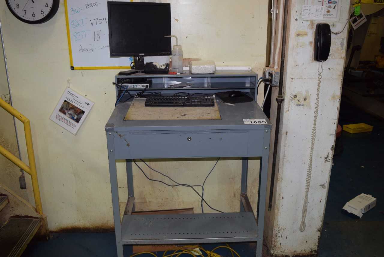 STEEL WORKERS DESK WITHOUT CONTENTS ~3 X 2.5 X 5' - MISCELLANEOUS