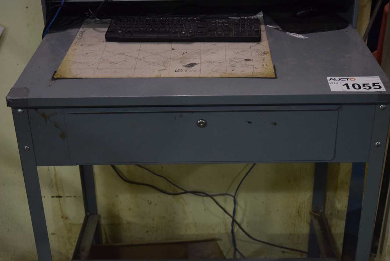 STEEL WORKERS DESK WITHOUT CONTENTS ~3 X 2.5 X 5' - MISCELLANEOUS
