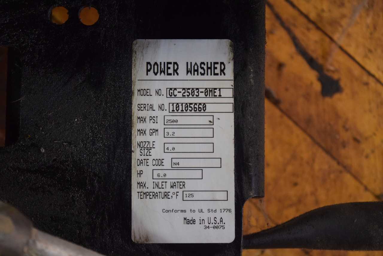 POWER WASHER GC-2503-0ME1 2500 PSI 3.2 GPM - MISCELLANEOUS
