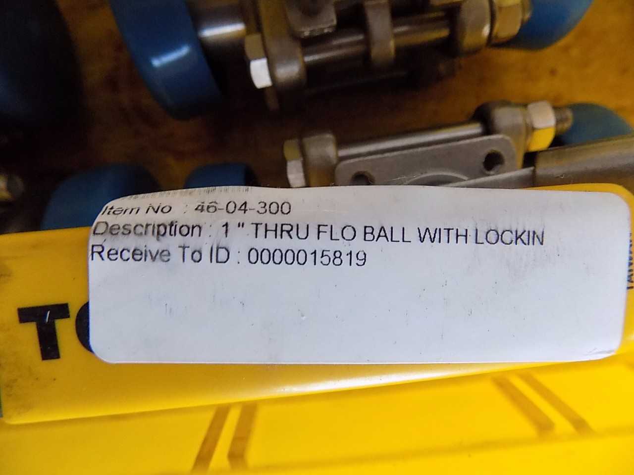 LOT OF 4 STAINLESS 1" THRU FLO SANITARY CLAMP BALL VALVES - MISCELLANEOUS