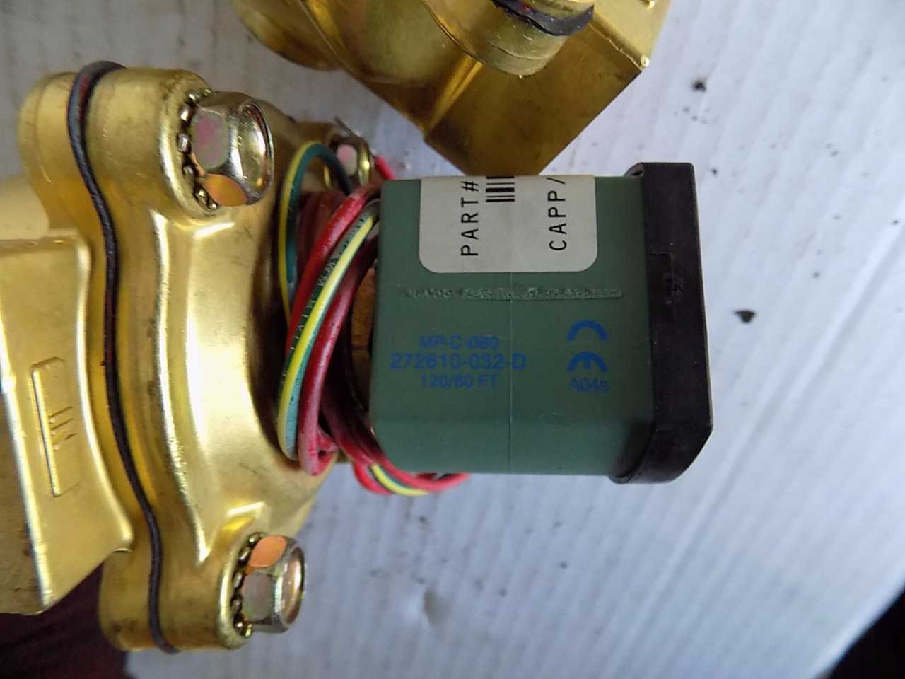 LOT OF 2 ASCO BRASS SOLINOID VALVES - MISCELLANEOUS