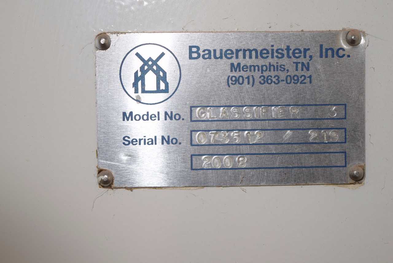 BAUERMEISTER BM-ACL 3 TURBINE AIR CLASSIFIER 6-140uM 70M3/MIN WITH MOTOR - MISCELLANEOUS