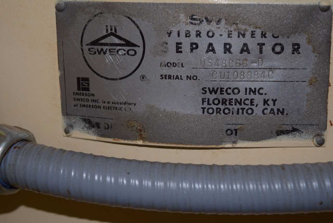 SWECO 48" VIBRATOR SEPERATOR - MISCELLANEOUS