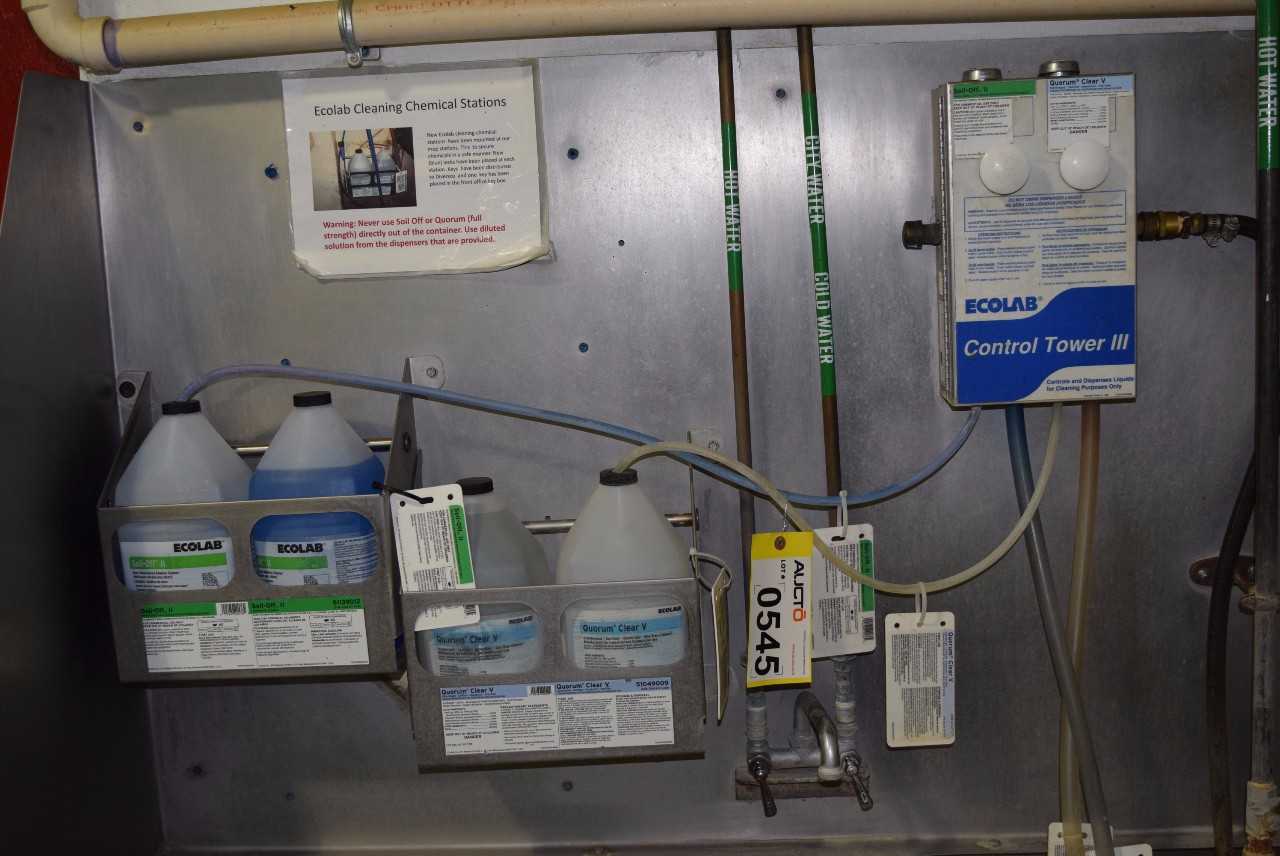 ECOLAB CONTROL TOWER 3 WITH STAINLESS CHEMICAL CLEANING STATION - MISCELLANEOUS