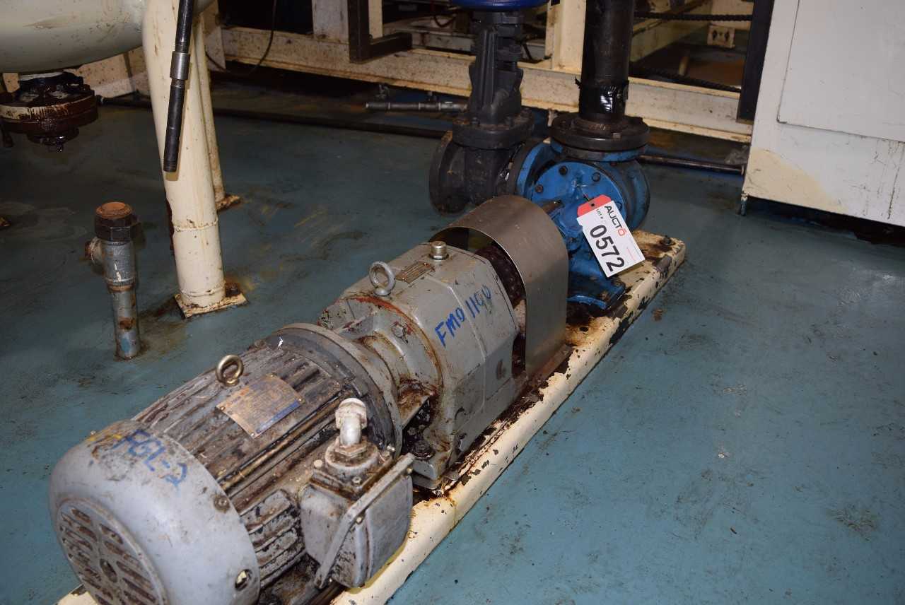 VIKING KK125 GEAR PUMP WITH TECO 5 HP AC ELECTRIC MOTOR US MOTORS 10:1 GEAR REDUCER - MISCELLANEOUS