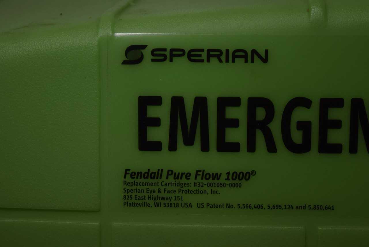 SPERIAN EMERGENCY EYEWASH STATION FENDALL PURE FLOW 1000 - MISCELLANEOUS