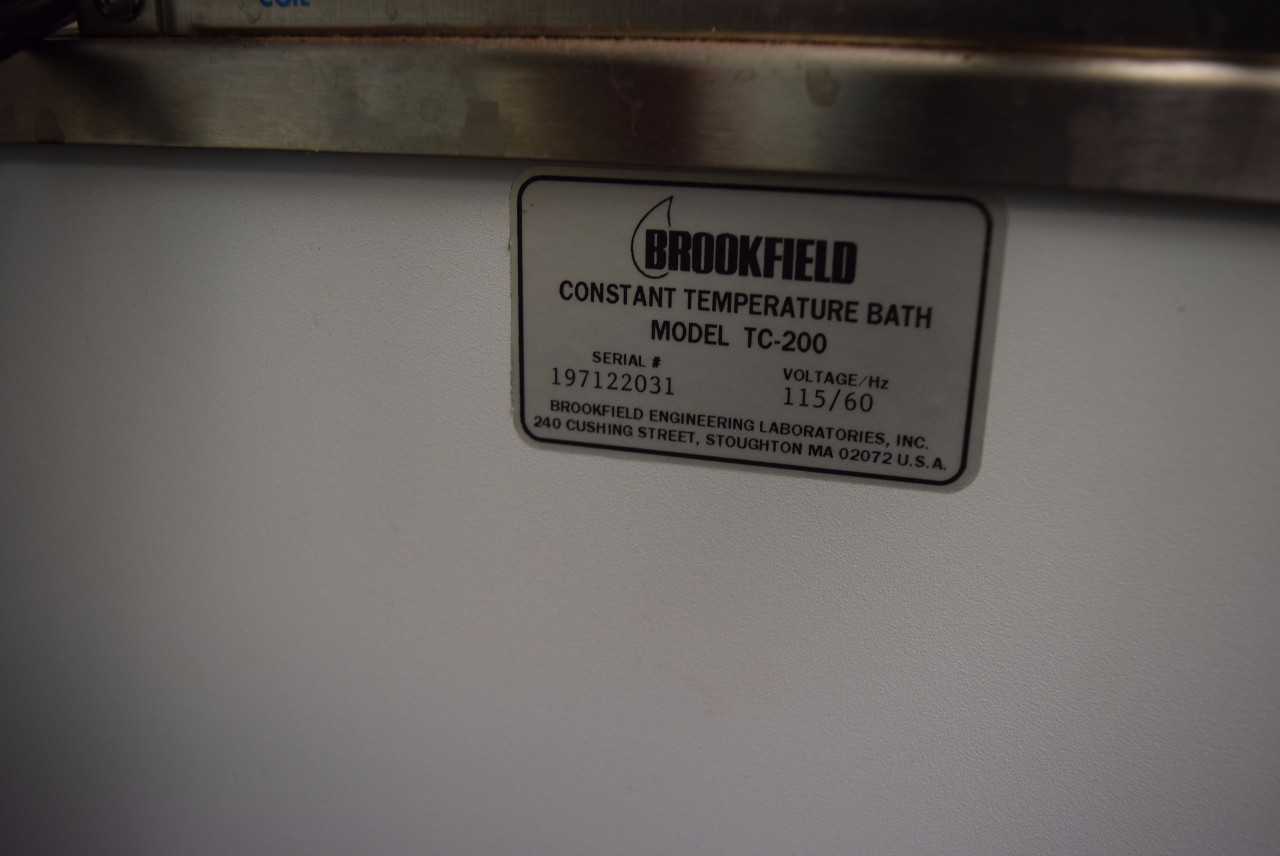 BROOKFIELD TC-200 CONSTANT TEMPERATURE BATH - MISCELLANEOUS