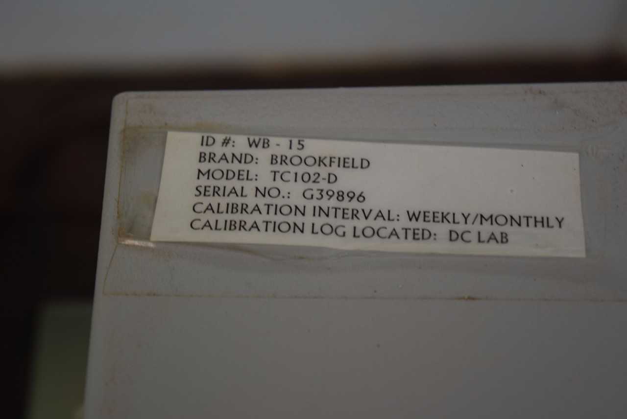 BROOKFIELD TC-102D CIRCULATING BATH - MISCELLANEOUS