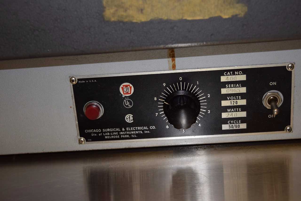 CHICAGO SURGICAL & ELECTRICAL MODEL 400 INCUBATOR - MISCELLANEOUS