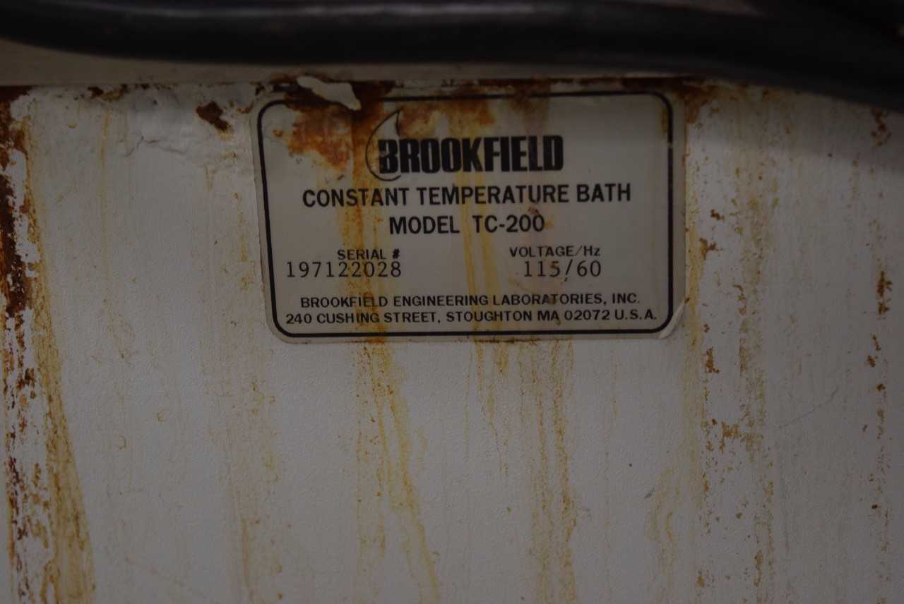 BROOKFIELD TC-200 CONSTANT TEMPERATURE BATH - MISCELLANEOUS