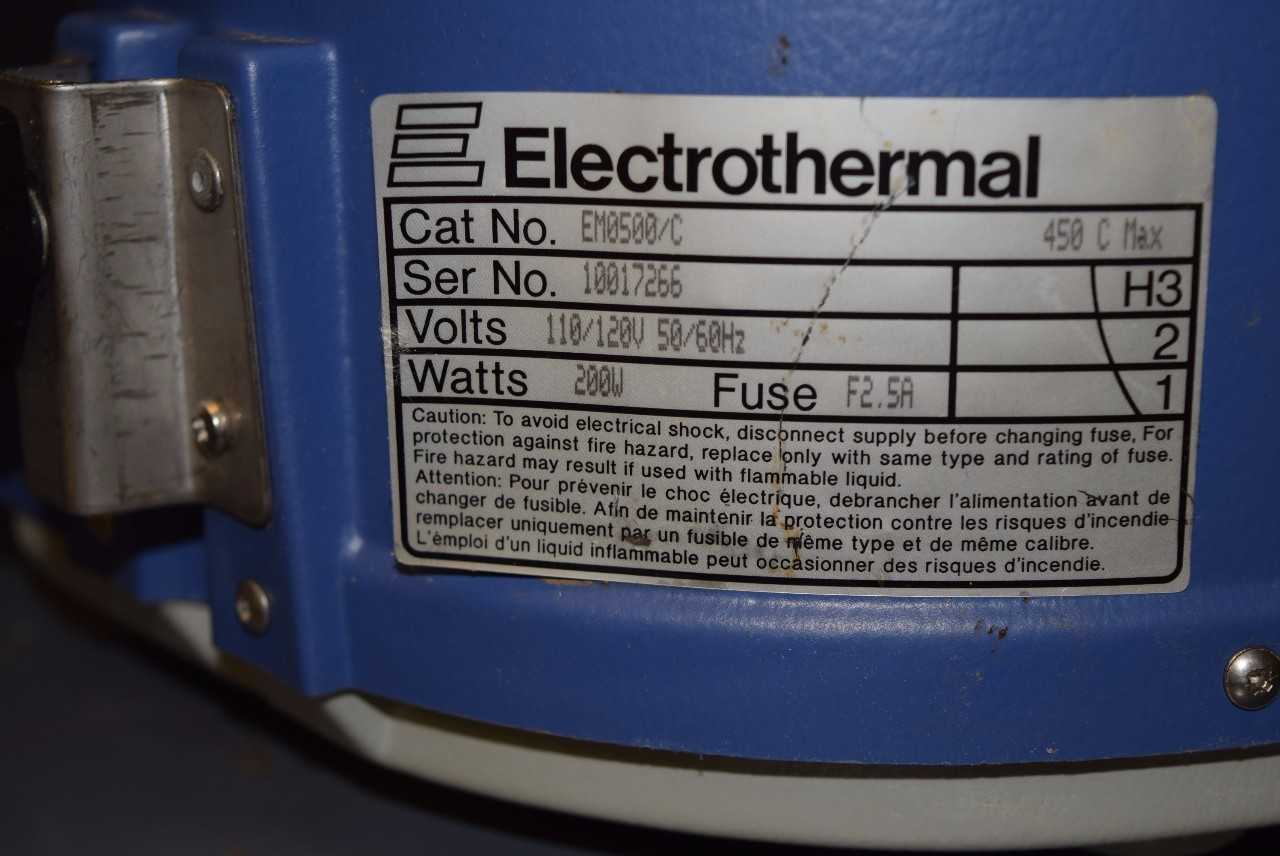 ELECTROTHERMAL ELECTROMANTLE EM 0500/C HEATING MANTLE - MISCELLANEOUS