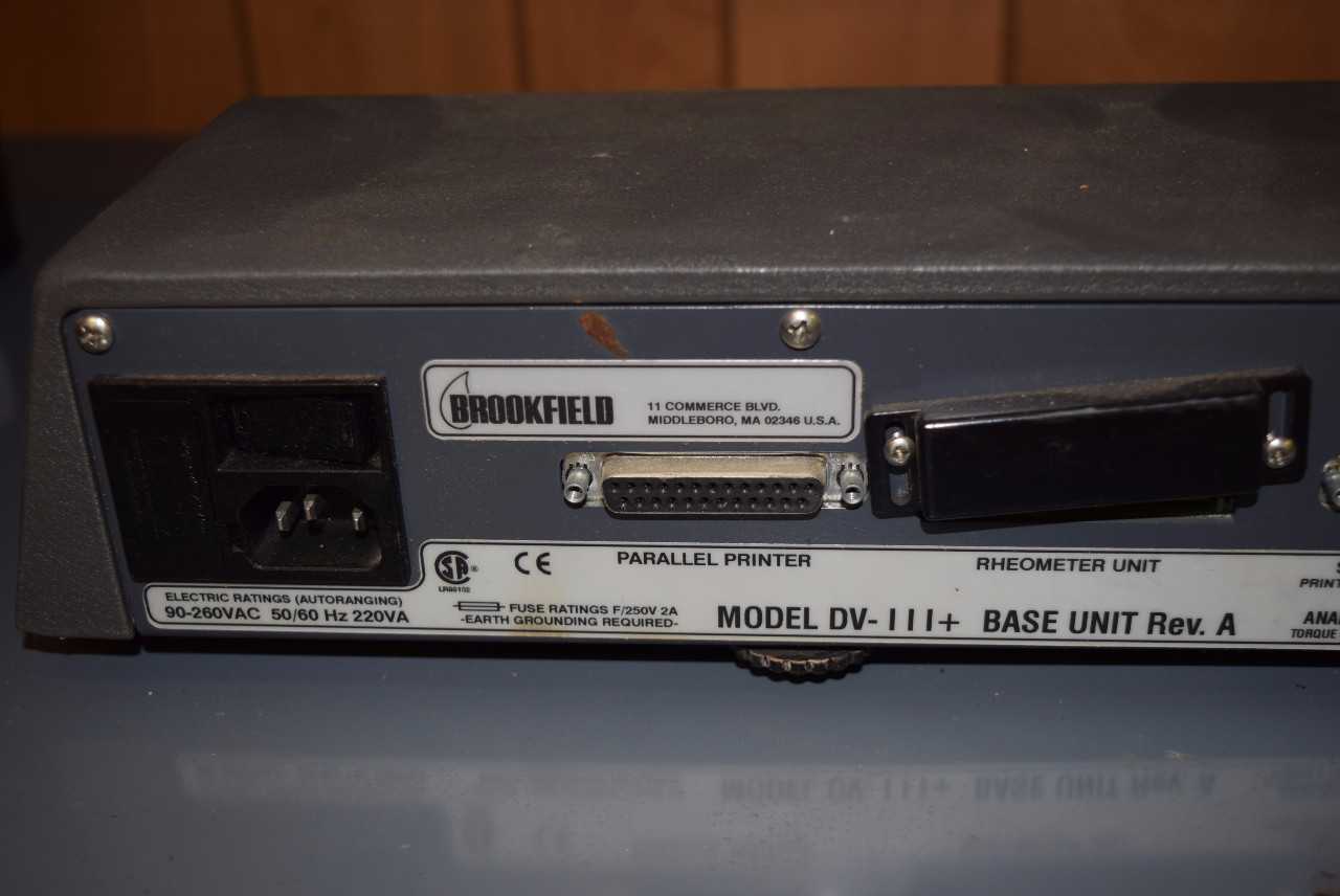 BROOKFIELD DV-11+ BASE UNIT - MISCELLANEOUS