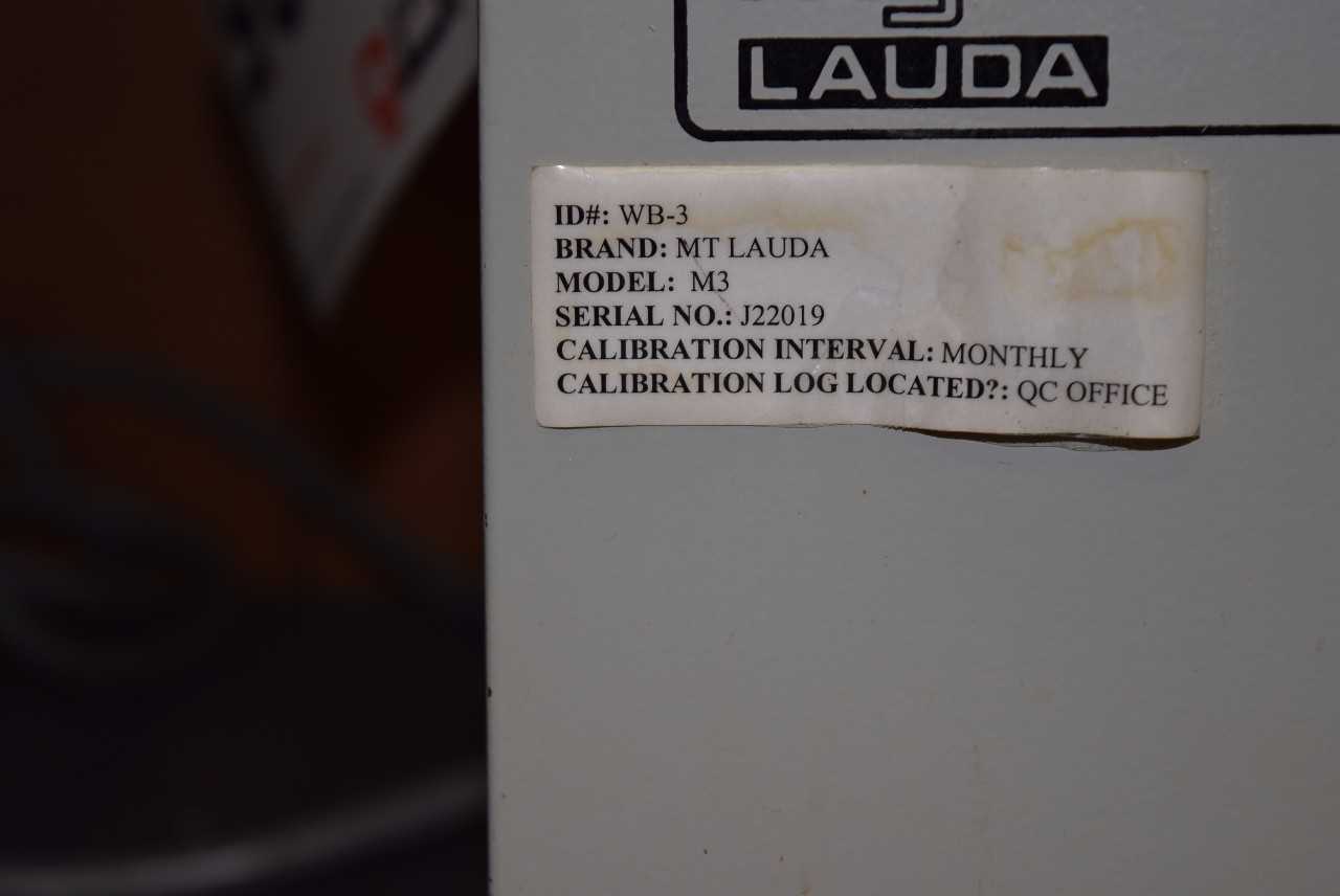 MGW LAUDA M3 CIRCULATING WATER BATH - MISCELLANEOUS