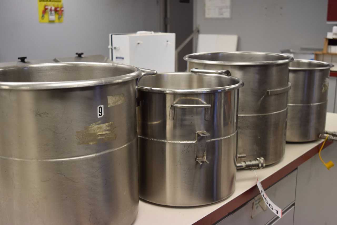 LOT OF HOBART STAINLESS JACKETED MIXING BOWLS - MISCELLANEOUS