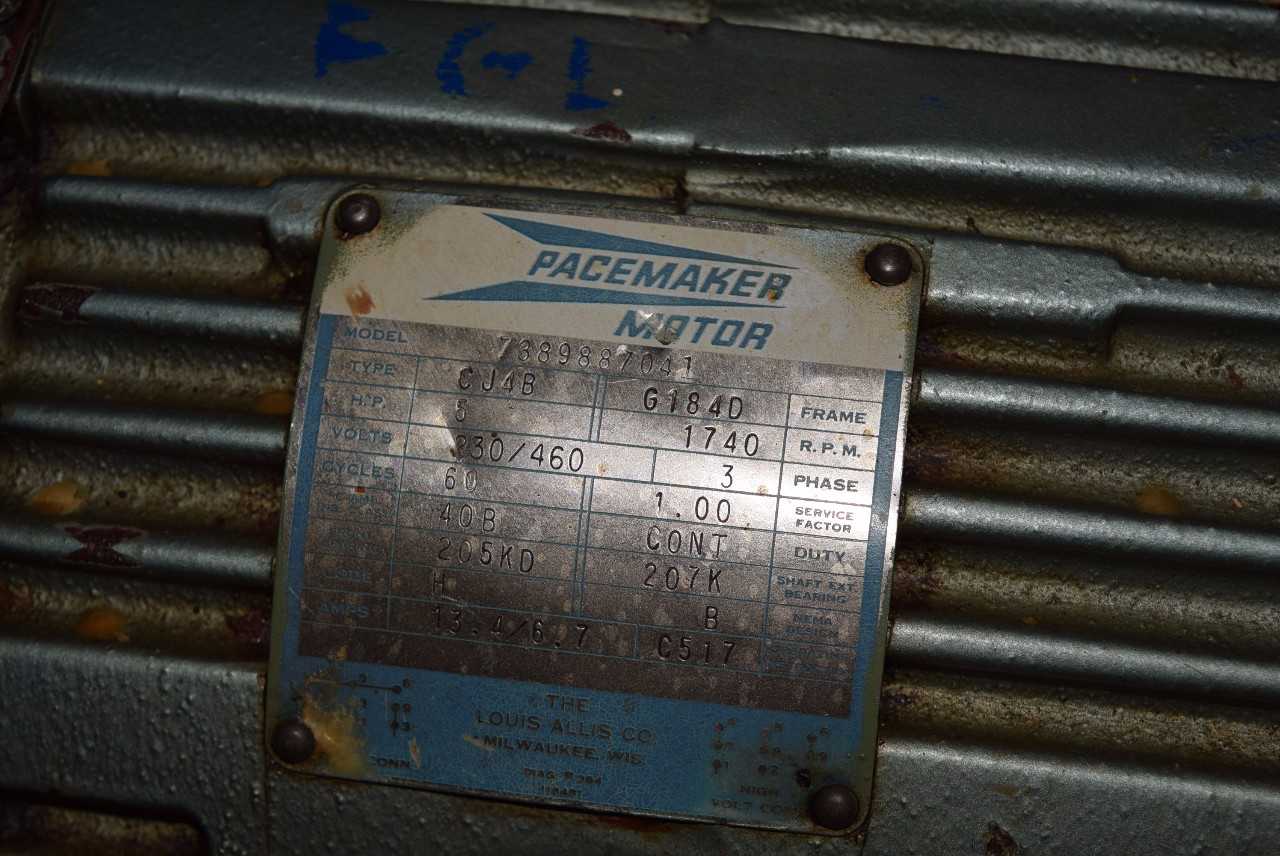 BLACKMER GEAR PUMP WITH LOUIS ALLIS 5 HP GEAR MOTOR - MISCELLANEOUS