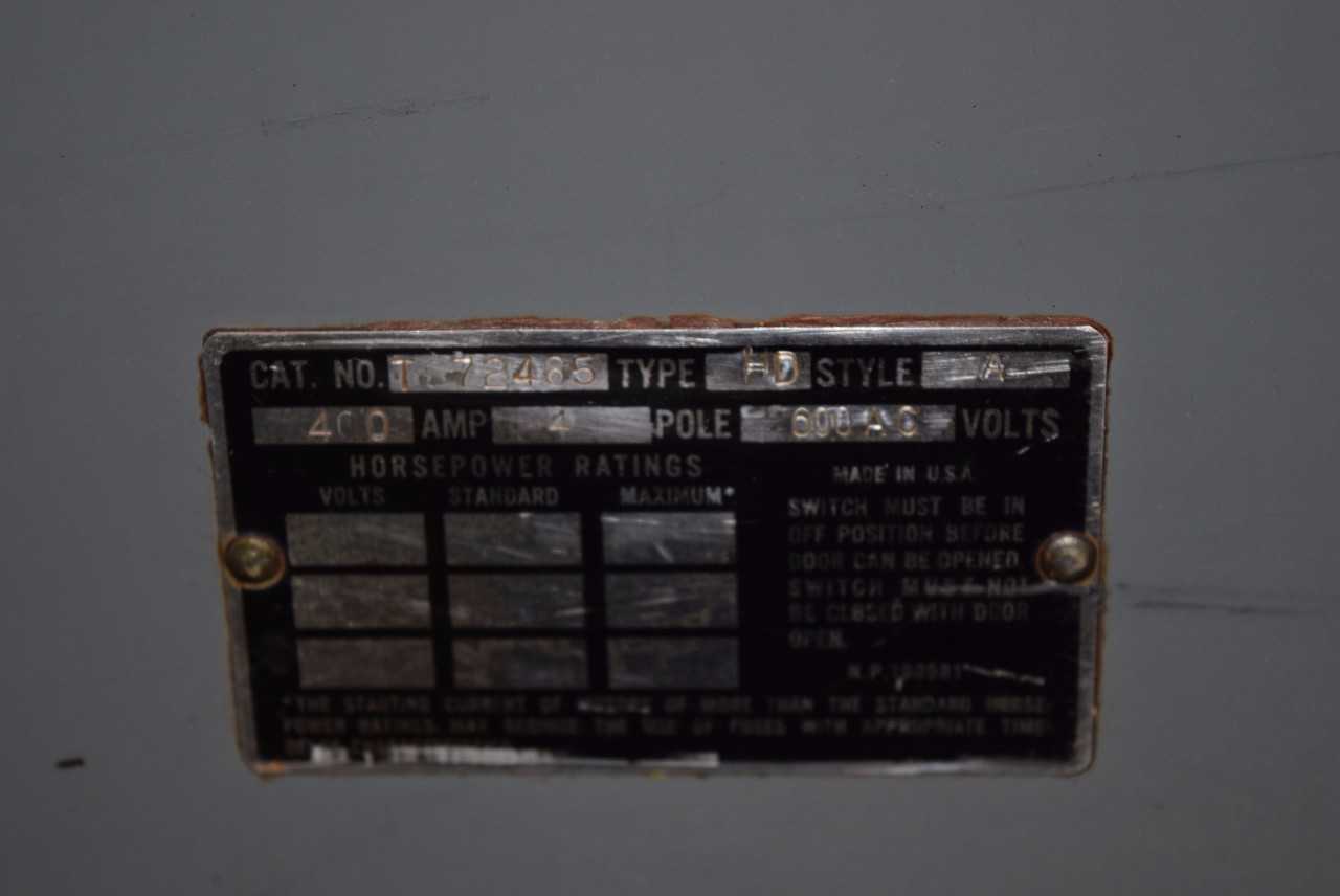 GE 400 A DISCONNECT SWITCH - MISCELLANEOUS