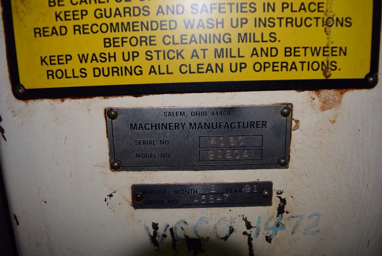 LEHMANN 5 ROLL REFINER NUMBER 44 912CA - MISCELLANEOUS