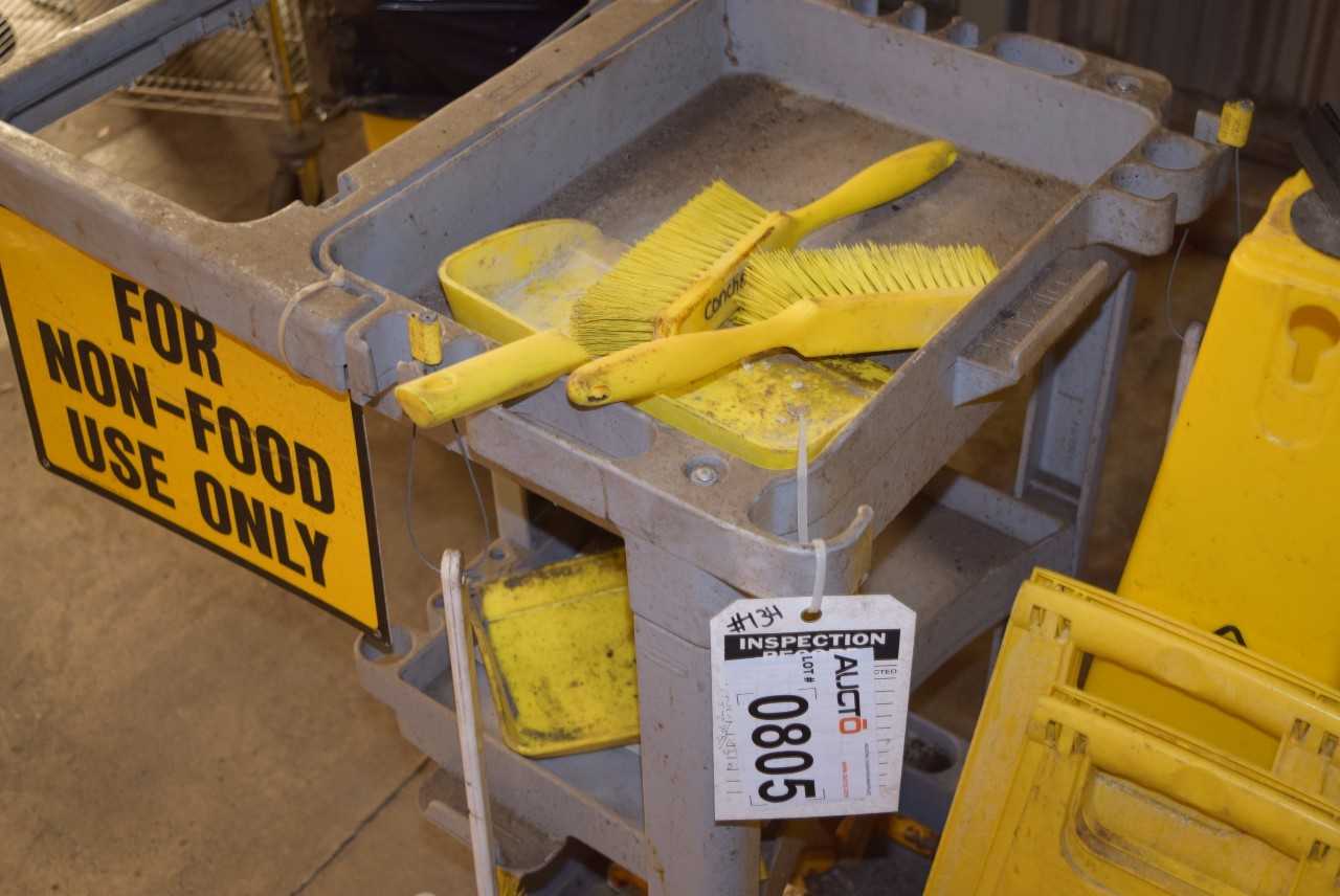 JANITORIAL CART WITH SIGNS AND CLEANING EQUIPMENT - MISCELLANEOUS