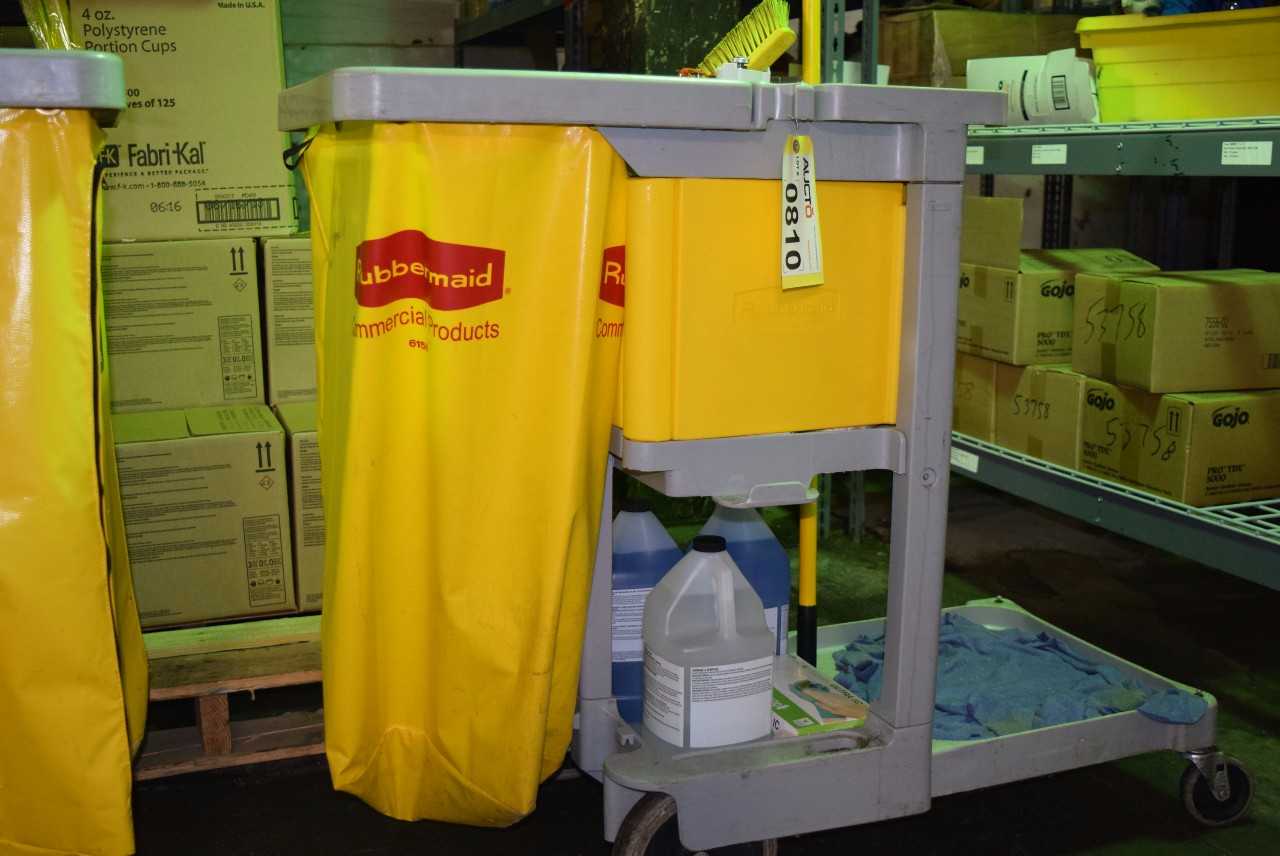 JANITORIAL CART WITH CLEANERS - MISCELLANEOUS