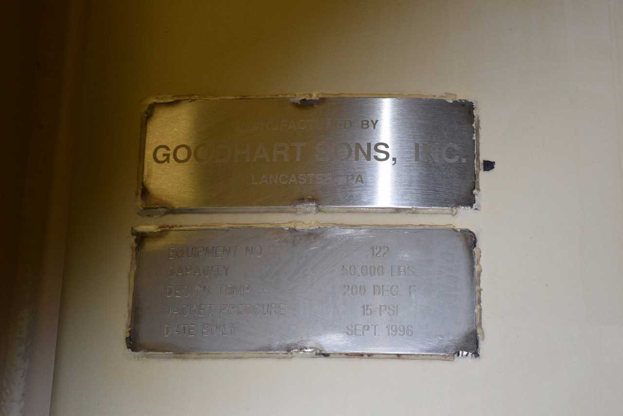 GOODHART SONS STEEL BOTTOM JACKETED TANK 122 - MISCELLANEOUS