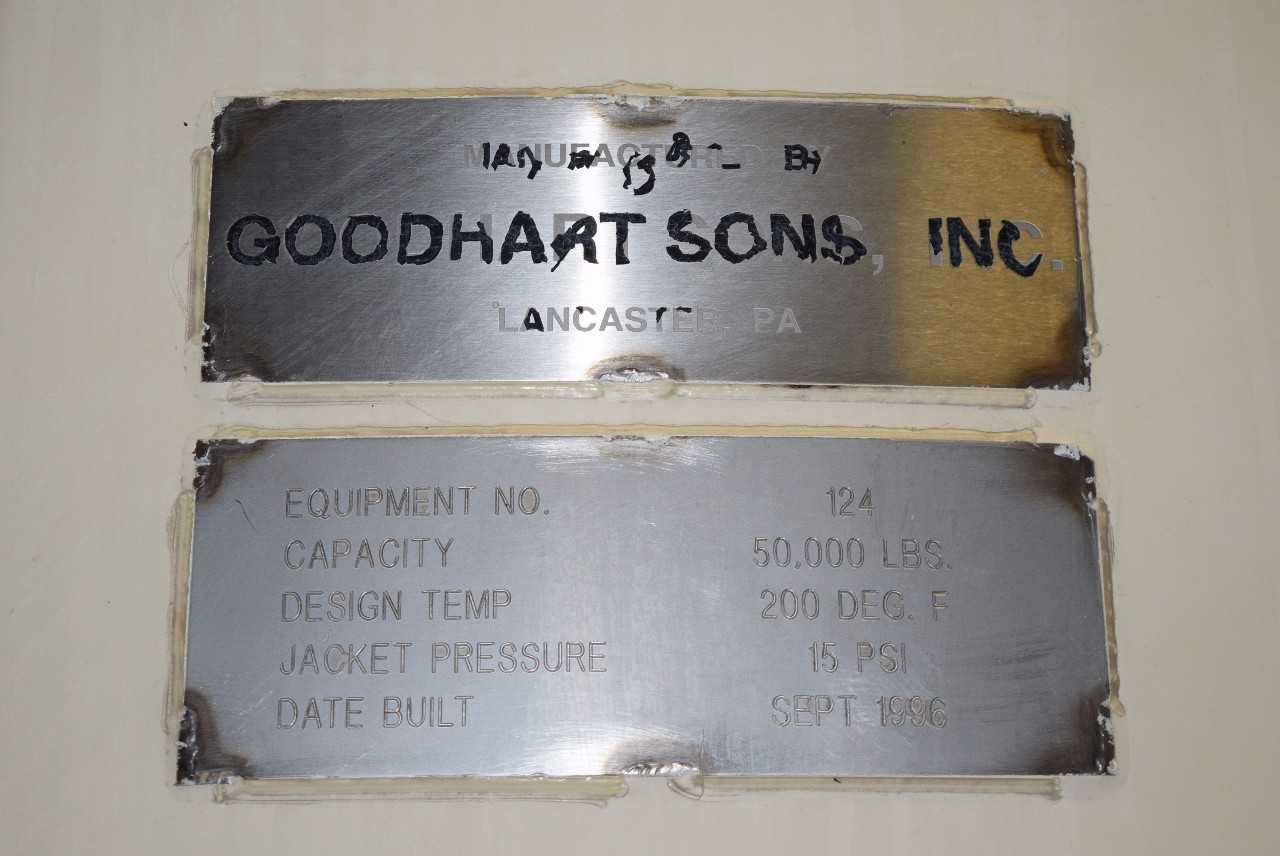 GOODHART SONS STEEL BOTTOM JACKETED TANK 124 - MISCELLANEOUS
