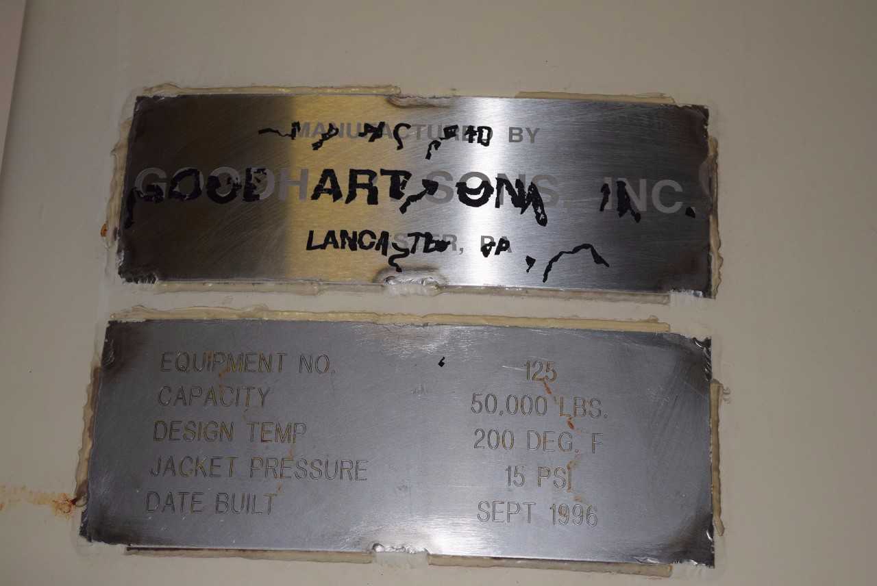 GOODHART SONS STEEL BOTTOM JACKETED TANK 125 - MISCELLANEOUS