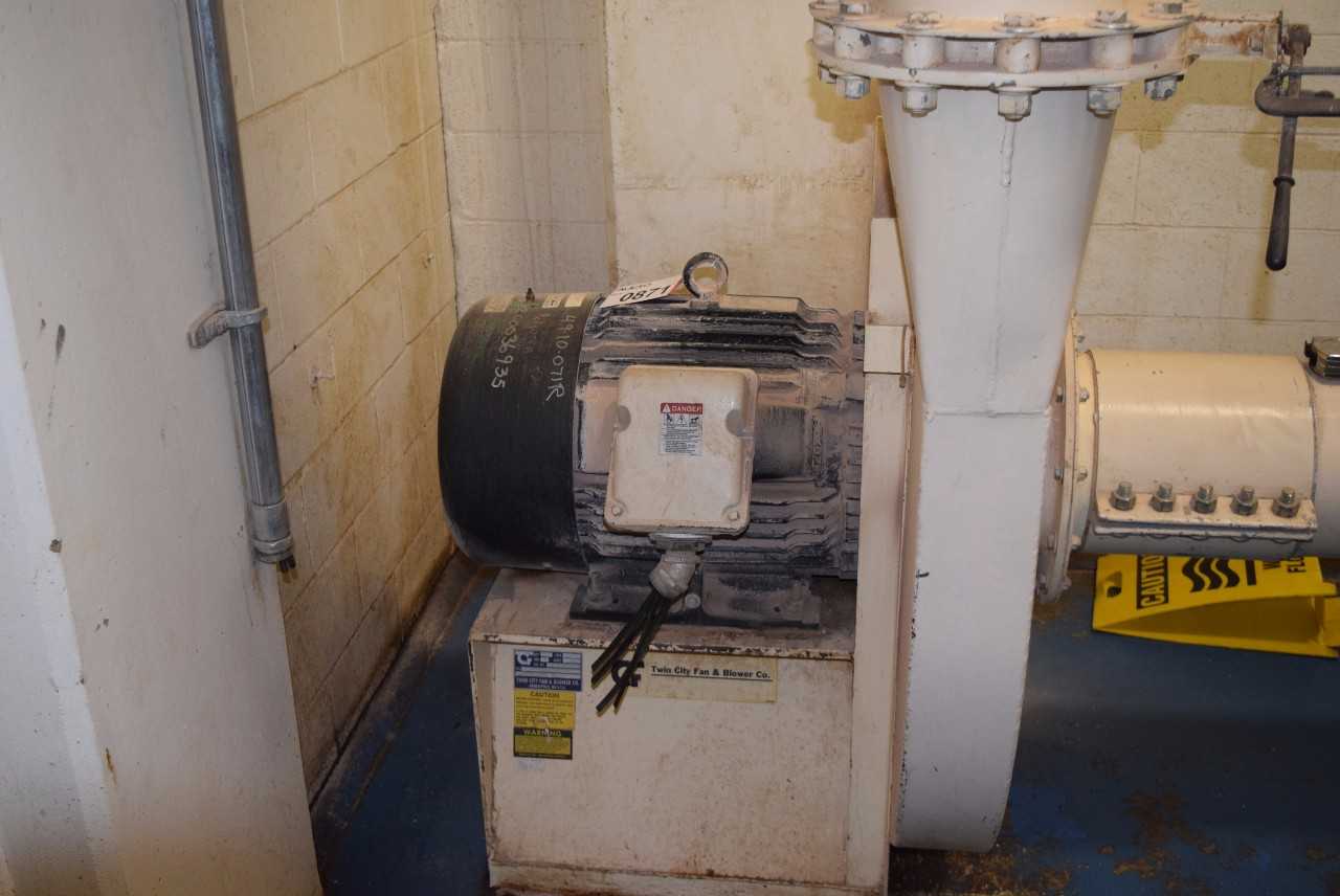 TWIN CITY FAN & BLOWER R31 TBR-W BLOWER WITH TOSHIBA 75 HP AC ELECTRIC MOTOR - MISCELLANEOUS