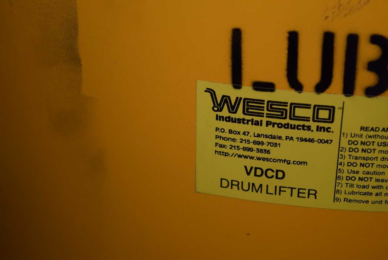 WESCO VDCD DRUM LIFTER - MISCELLANEOUS