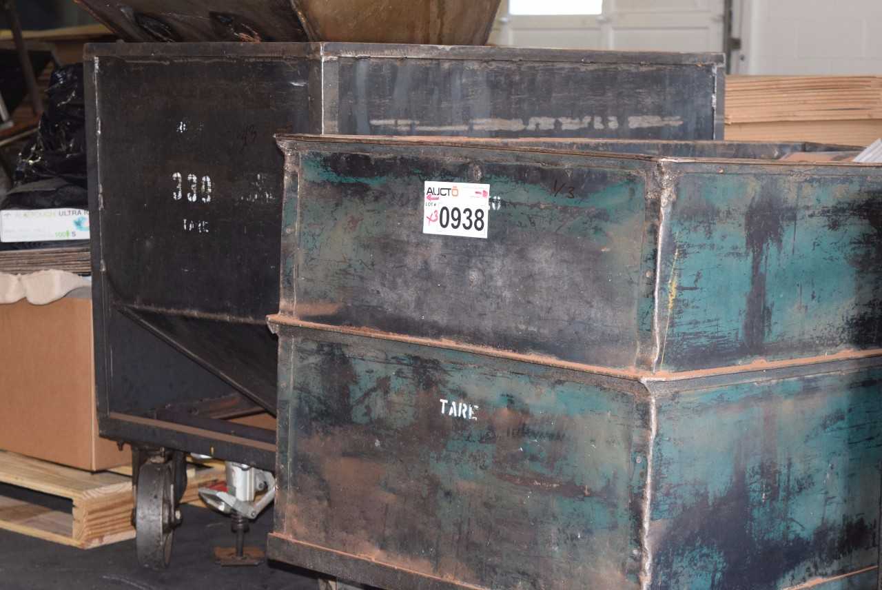 LOT OF 3 STEEL ROLLING CARTS WITHOUT CONTENTS ~3.5 X 2 X 2.5' - MISCELLANEOUS