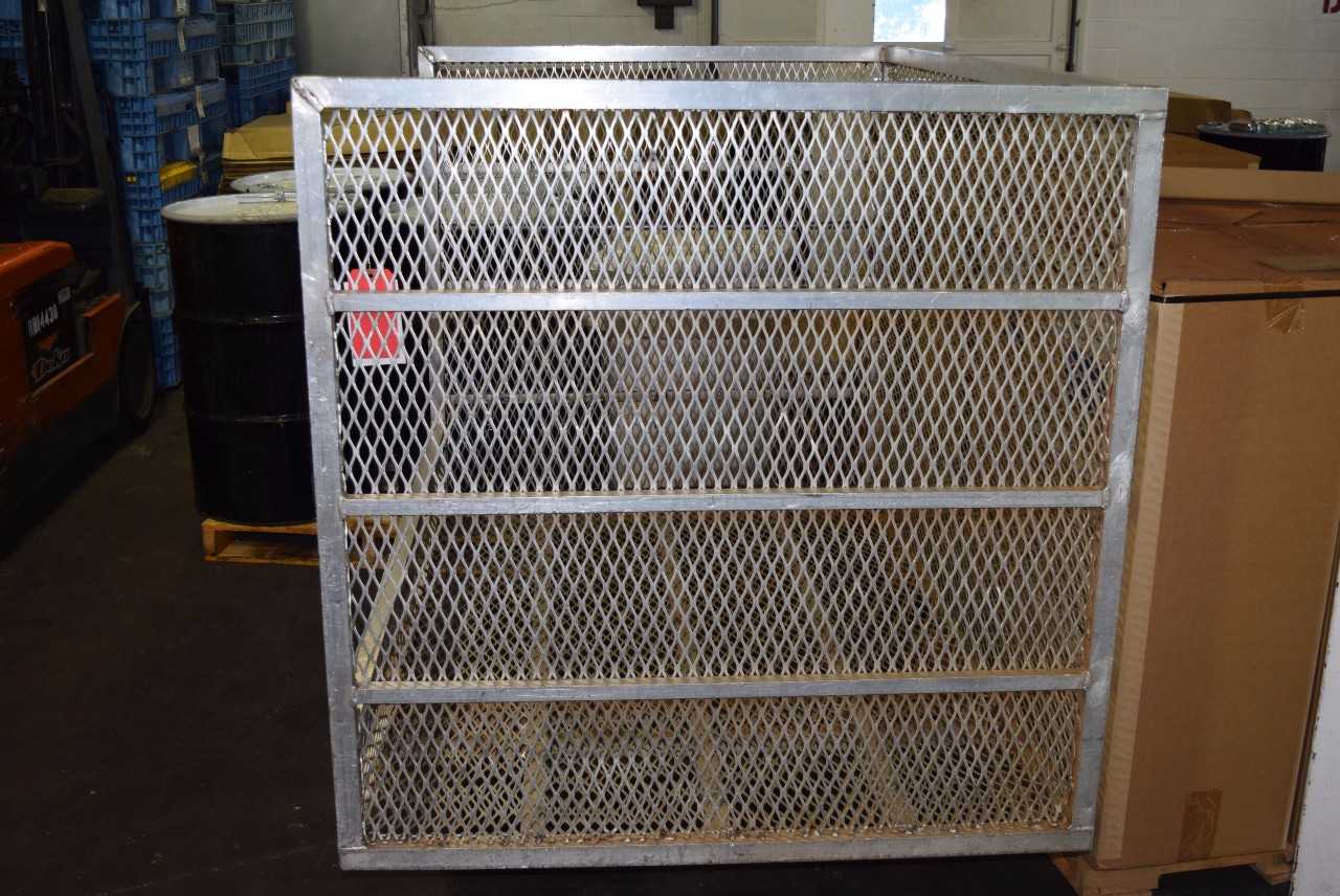 STEEL ROLLING CART WITHOUT CONTENTS ~4 X 5 X 7' - MISCELLANEOUS