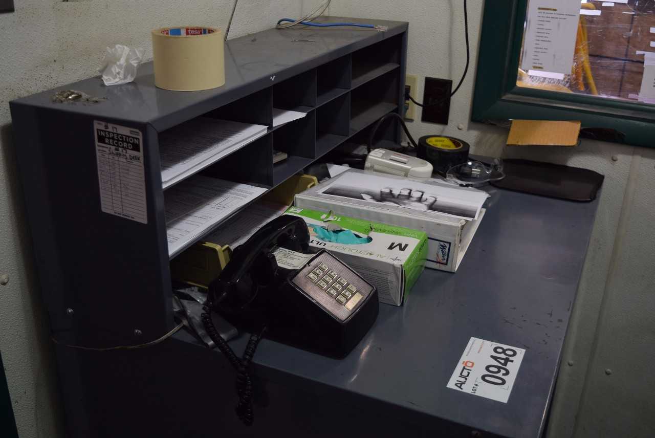 STEEL WORKERS DESK WITHOUT CONTENTS ~3 X 2.5 X 5' - MISCELLANEOUS